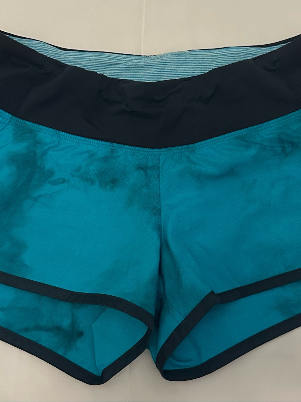 lululemon athletica Teal Athletic Shorts with Black Trim